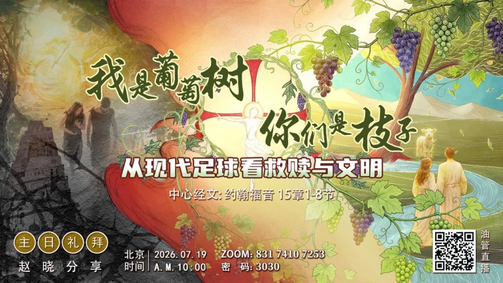 主日证道_赵晓老师:我是葡萄树,你们是枝子